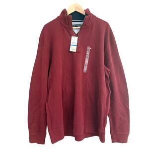 Tommy Hilfiger Men’s XL Burgundy 1/4 Zip Pullover Sweatshirt Cotton Knit NEW